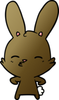 dessin animé lapin curieux png