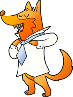 office worker fox cartoon character png