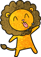 heureux, dessin animé, lion png