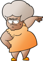 cartoon angry old woman png