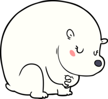 urso polar bonito dos desenhos animados png
