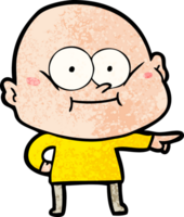 homem careca de desenho animado olhando png