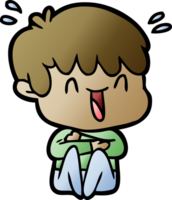 niño riendo de dibujos animados png