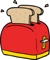 cartoon toaster toasting bread png