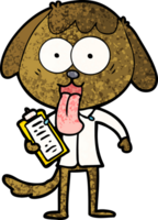 cão bonito dos desenhos animados, vestindo camisa de escritório png