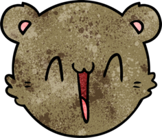visage d'ours en peluche dessin animé mignon png