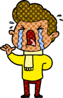 Cartoon weinender Mann png