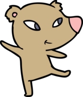 cute cartoon bear dancing png