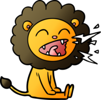 cartoon roaring lion png