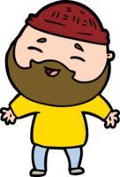 cartoon happy bearded man png