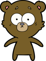 dibujos animados de oso preocupado png