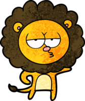 león aburrido de dibujos animados png