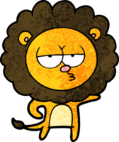 lion ennuyé de dessin animé png