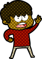 besorgter Cartoon-Junge png