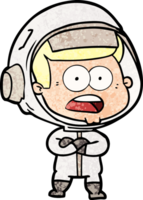 dessin animé surpris astronaute png