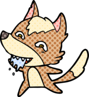 lobo hambriento de dibujos animados png