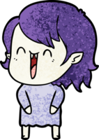 cute cartoon happy vampire girl png