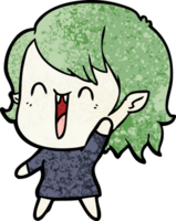 cute cartoon happy vampire girl png