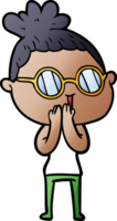 Cartoon-Frau mit Brille png