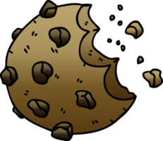 gradient shaded quirky cartoon cookie png