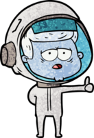 astronauta cansado dos desenhos animados png