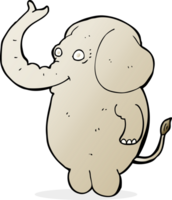 elefante divertido de la historieta png