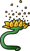 cartoon flower releasing pollen png