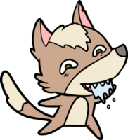 cartoon hungry wolf png