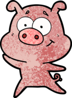 happy cartoon pig png