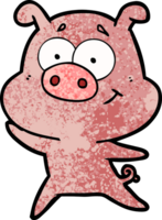 cerdo feliz de dibujos animados png