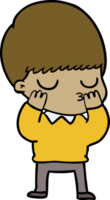 cartoon calm boy png