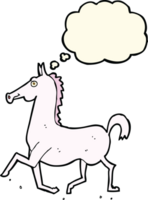 cartoon horse with thought bubble png