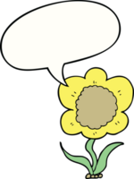 cartoon flower with speech bubble png