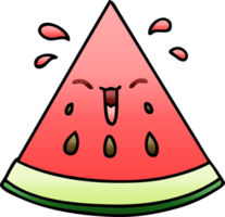 Gradient schattiert schrullig Karikatur Wassermelone png