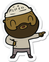 sticker of a cartoon bearded man png