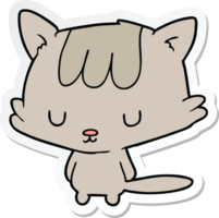 pegatina de un gato de dibujos animados png