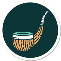 sticker of tattoo in traditional style of a smokers pipe png