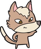 friendly cartoon wolf png