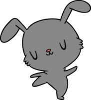 dessin animé illustration kawaii mignonne velu lapin png