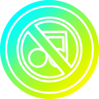 no music circular icon with cool gradient finish png
