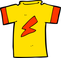 cartoon t shirt with lightning bolt png