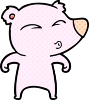 cartoon whistling bear png