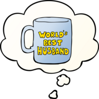 worlds best husband mug with thought bubble in smooth gradient style png