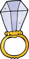 anillo de compromiso de garabato de dibujos animados png