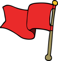 cartoon doodle red flag png