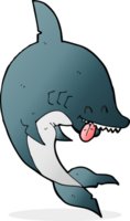 divertente cartone animato squalo png