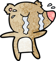 urso chorando de desenho animado png