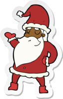 autocollant d'un père noël de dessin animé png