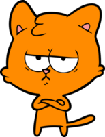 bored cartoon cat png