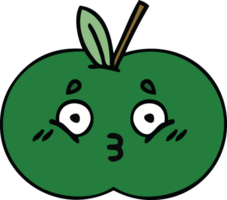 süß Karikatur von ein saftig Apfel png
